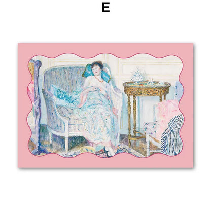 Women's Statue Unicorn Clothes Food Abstract Wall Art Canvas Oil Painting Posters And Prints Wall Pictures For Living Room Decor