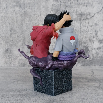 17cm Naruto Anime Figure Uchiha Sasuke Itachi Action Figures Brother Reconciliation GK Figurine PVC Collectible Model Doll Toys