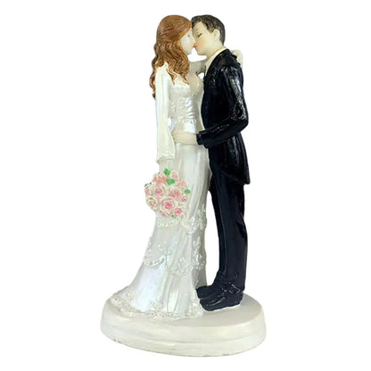 Elegant Wedding Cake Toppers Bride and Groom Resin Figurine for  Wedding Cake Topper Bride Groom Couple Figurine Decoration