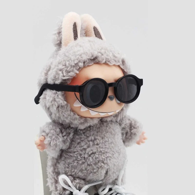 New Hot 17cm Lafufu Glasses 6.5cm Transparent Plastic Glasses For 15/17cm  For Lafufu0 Doll Sunglasses In Stock