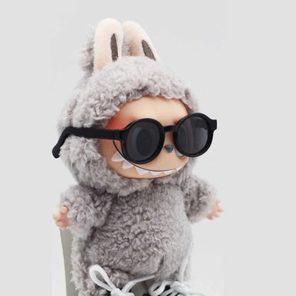 New Hot 17cm Lafufu Glasses 6.5cm Transparent Plastic Glasses For 15/17cm  For Lafufu0 Doll Sunglasses In Stock