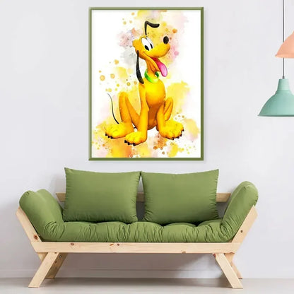 Disney Cartoon Poster Watercolor Canvas Painting Mickey Mouse Donald Duck Art Picture Wall Prints Mural Kids Room Decor Gifts