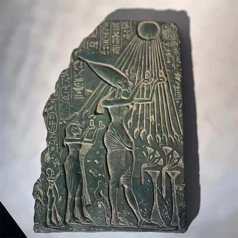 Reproduction of Ancient Egyptian Statue Aten Akhenaten Sculpture Relief Art Teaching Aids Home Desktop Decoration Ornaments