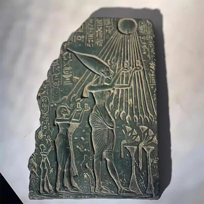 Reproduction of Ancient Egyptian Statue Aten Akhenaten Sculpture Relief Art Teaching Aids Home Desktop Decoration Ornaments