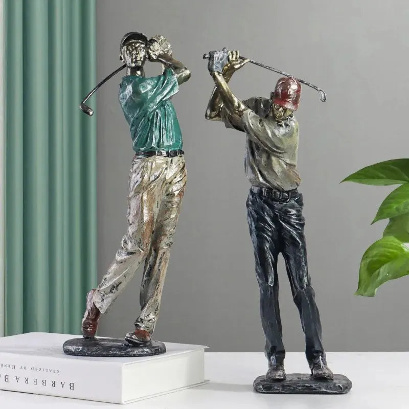 Golf Statues Sculpture, Creative Golfer Figurines Home Decor, Player Art Figure Desktop Decorations, Collectible Gift Crafts, De