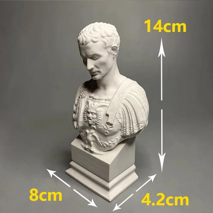 Caesar's Plaster Sculpture Personalized Creative Character Model Ornament Museum Replica Art Decoration Desktop Aesthetics