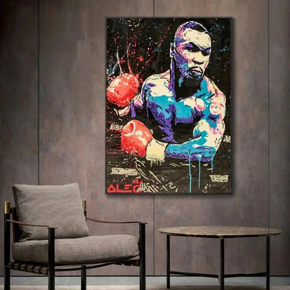 Boxing Mike Tyson Wall Art Painting Star Posters Prints Canvas Painting Print Pictures for Living Room Decoration Cuadros