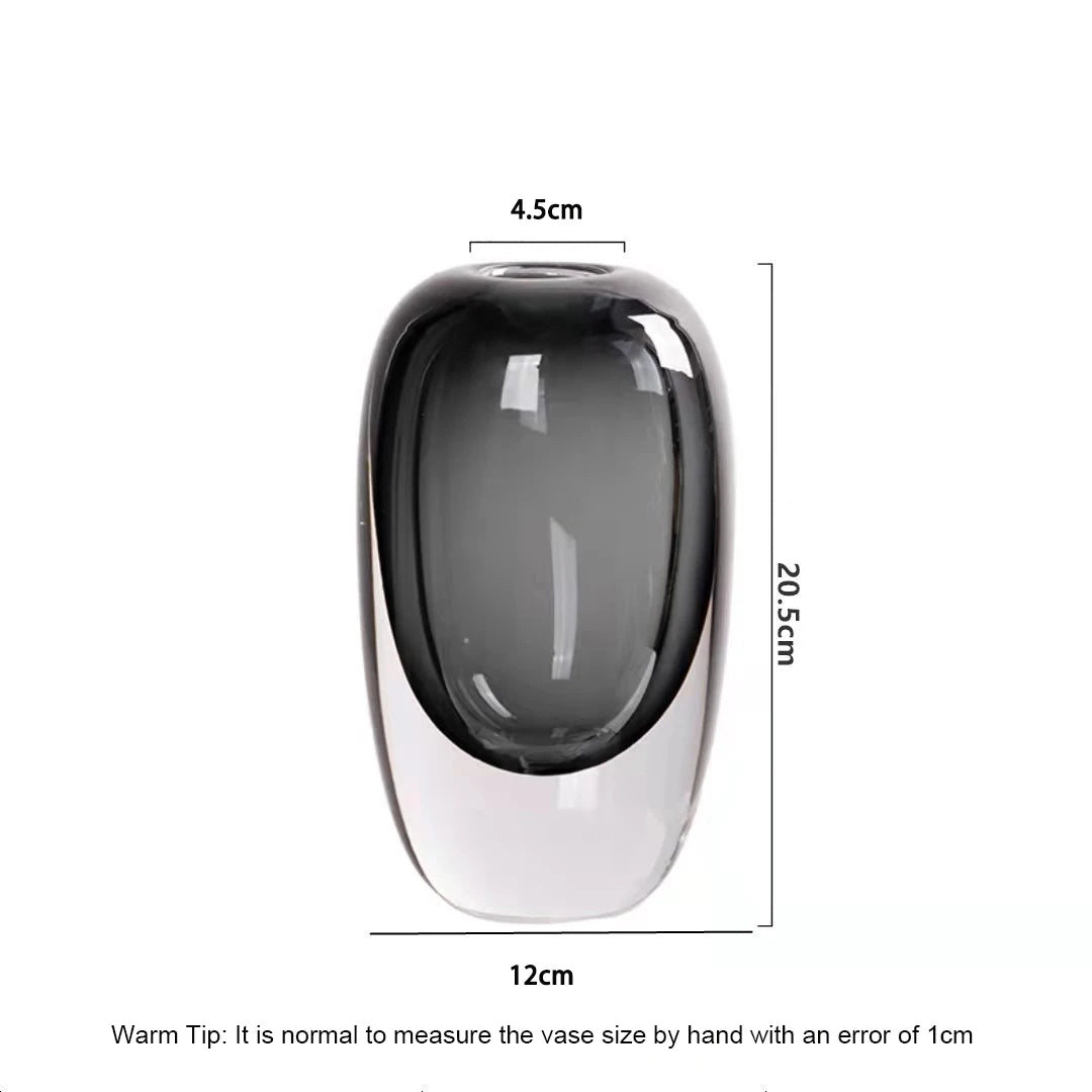 Transparent Glass Vase Crystal Flower Hydroponic Vase Modern Indoor Room Decor Decorative Vases for Living Room Table Decoration