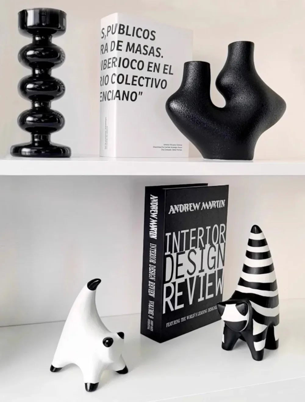 Livetai Wabi-Sabi Ceramic Abstract Sculpture,Handmade Irregular Decorative Ornament for Modern Home Decor, Bookshelf, Bar,