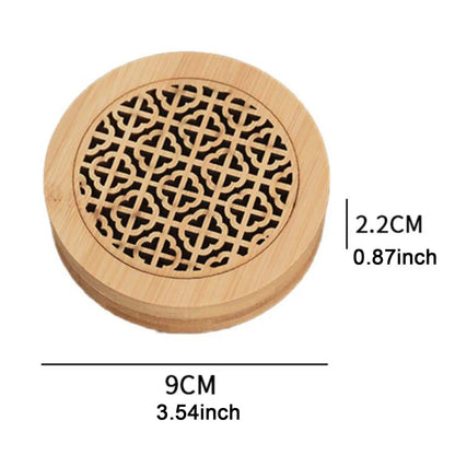 Wood Incense Burner Box SPA Chinese Style Aroma Fragrance Farmhouse Decoration Kitchen Round Yoga Table Centerpiece Home Censer