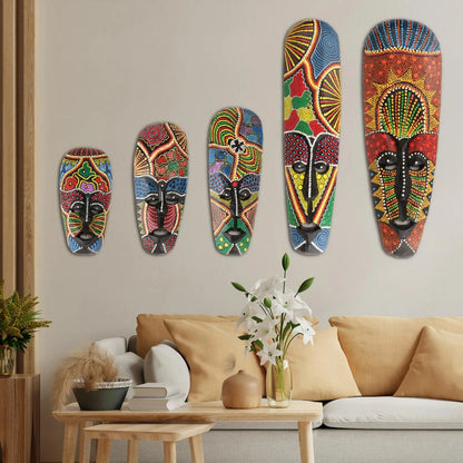 African Mask Wall Hanging decor African style walls Hanging Wooden African Mask