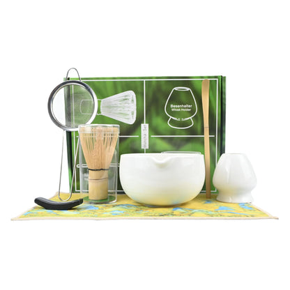 Matcha Tea Set, 7pcs Matcha Whisk Set, Matcha Starter Making Kit, Matcha Green Tea Whisk Set with Scoop, Scoop Rest, Sifter, Whi