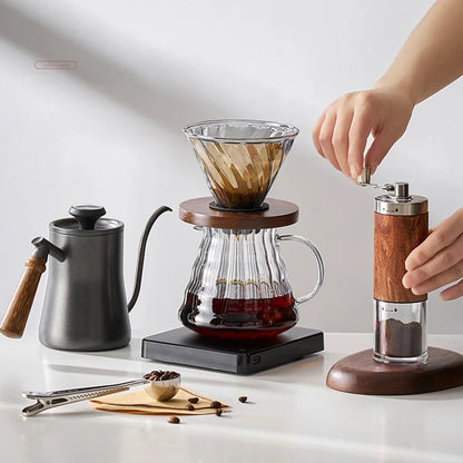 GIANXI – cafetière avec couvercle, poinçon à main, bec goutte à col de cygne, bouilloire à café à longue bouche, accessoires pour café