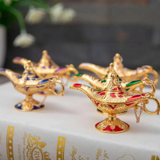 Neue Zink-legierung Tropf Farbe Aladdin Magie Lampe Kreative Retro Hause Handwerk Metall Ornamente Geburtstag Geschenke Hause Figuren Dekor