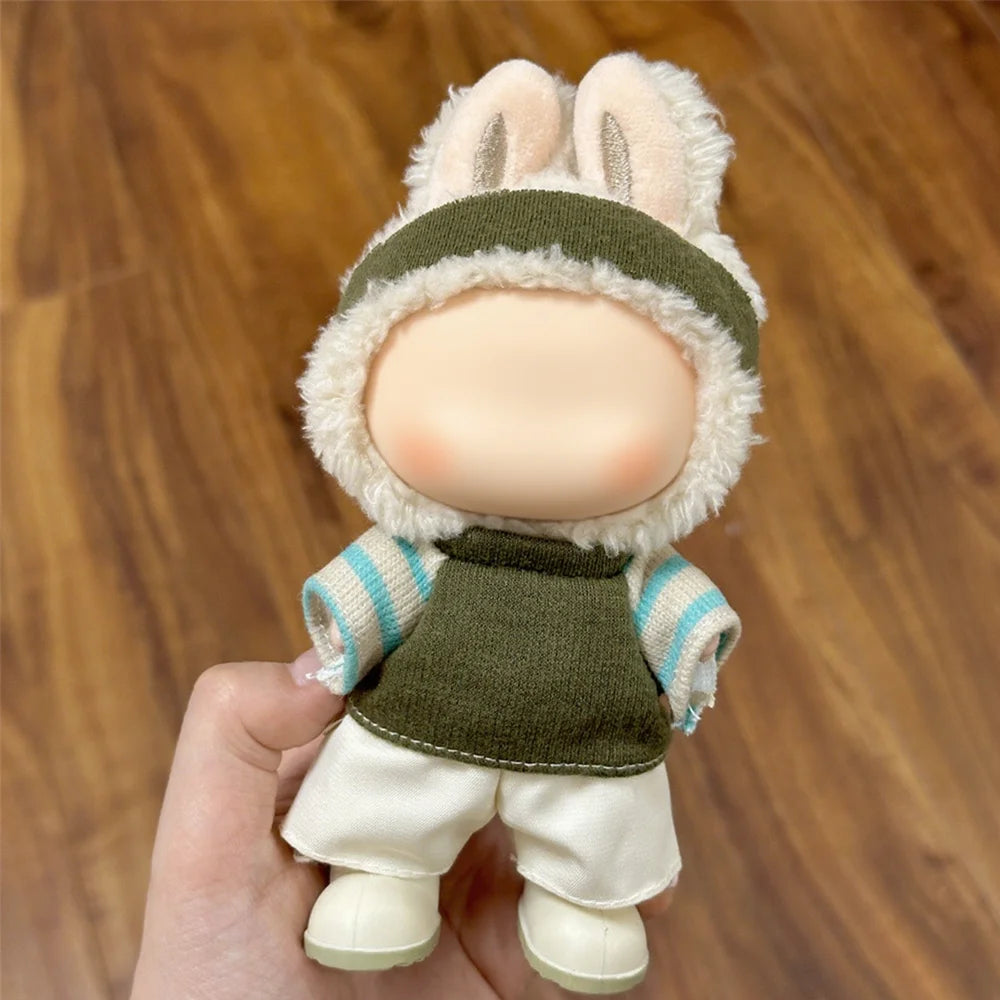 Plush Doll Clothes 15-17cm Lafufu Clothes Designer DIY Toy Dress Up Party Gift Doll Accessories for Keychain Pendant Decoration