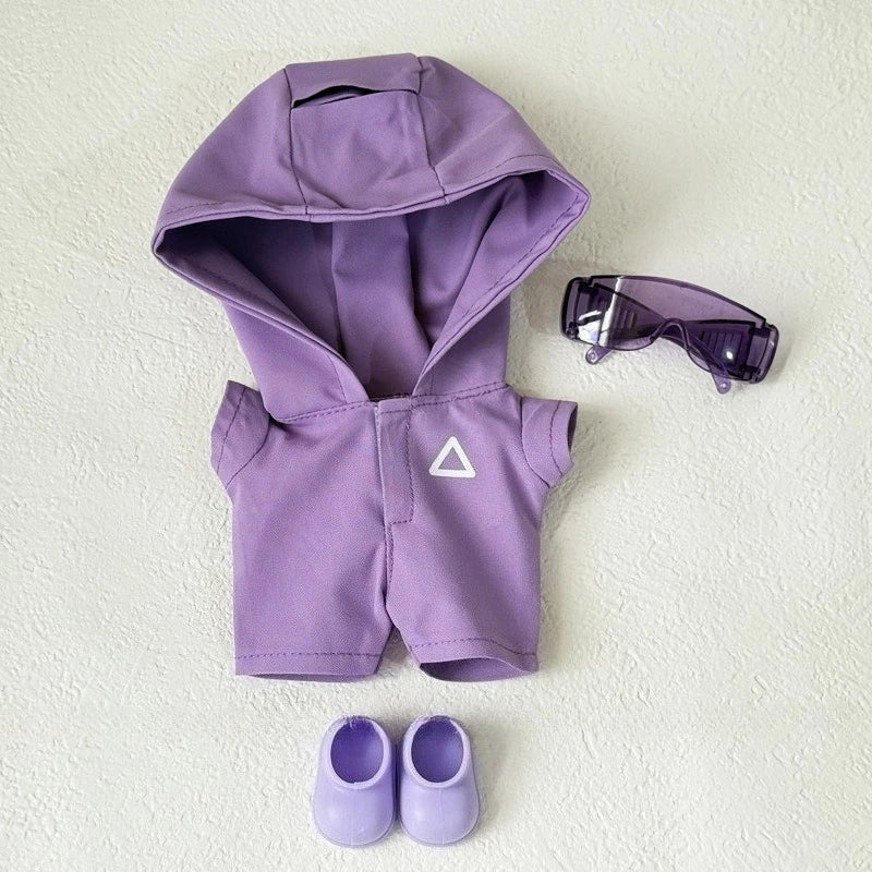 Clothes for Labubu Jackets 17cm Outfit Accessories for The Monster Korea Kpop Idol V1/V3 Commando Jacket Clothing Pendant Mp5