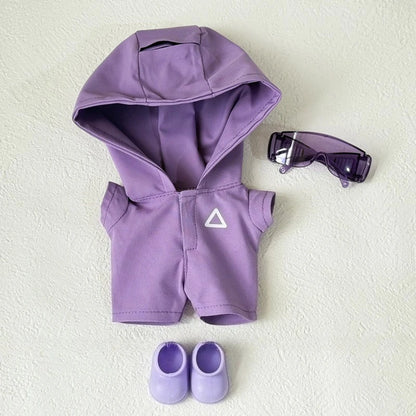 Clothes for Labubu Jackets 17cm Outfit Accessories for The Monster Korea Kpop Idol V1/V3 Commando Jacket Clothing Pendant Mp5