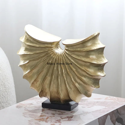 Resin Whelk Statue Handicraft Home Decoration Nordic Modern Decorative Figurines for Office Living Room Bookshelf Decoration