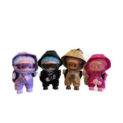 Clothes for Labubu Jackets 17cm Outfit Accessories for The Monster Korea Kpop Idol V1/V3 Commando Jacket Clothing Pendant Mp5