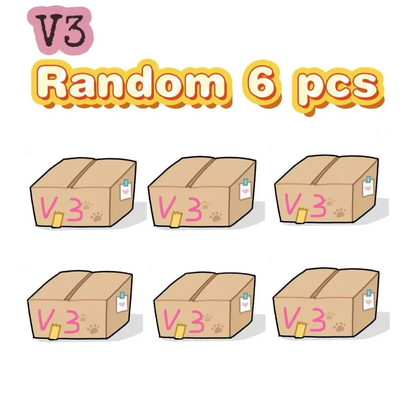 Hot Sales Lafufu V3 high quality Blind Box Series  PVC Macaron Pendant Vinyl Doll Surprise Box Keychain Birthday Gift