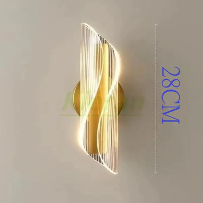 Modern Thin Waist LED Wall Lamp Bedroom Study Restaurant Hotel Bedside Streamer Wall Lamps Living Room Decor Scroll Wall Lights