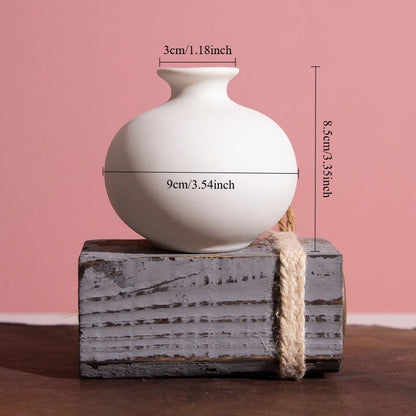 5-piece set Simple ceramic vase,  household handicraft, small flower ware, simple porch, TV cabinet, tabletop decoration