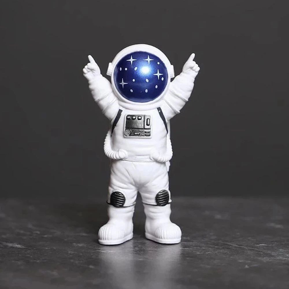 Resin Astronaut Figure Statue Figurine Spaceman Sculpture Educational Toy Desktop Home Decoration Astronaut Model For Kids Gift