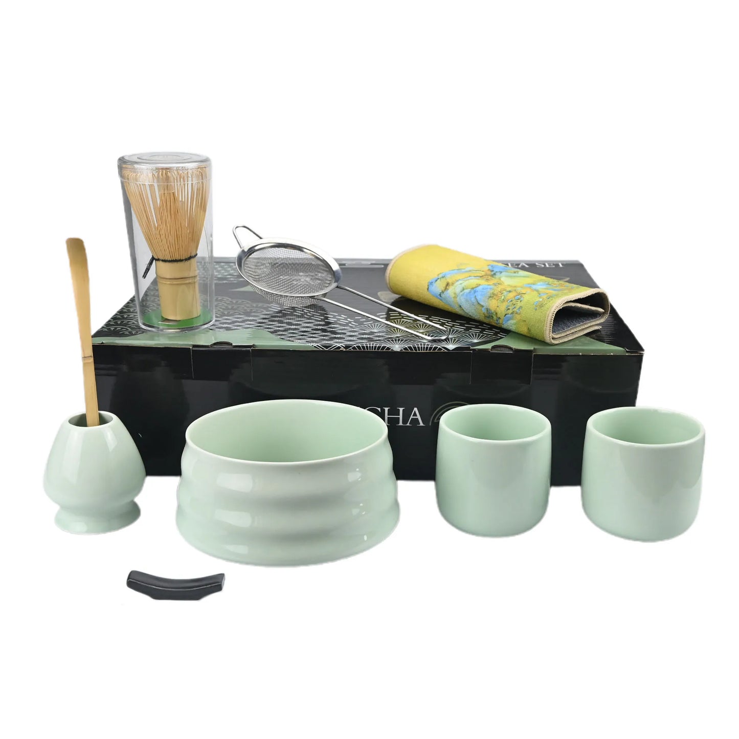 9pcs Japanese Matcha Set Matcha Bowl With Mouth Song Dynasty Tea Tip Tool Matcha Whisker Stand