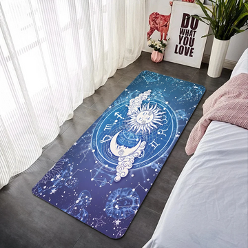 Sun Moon Mandala Starry Sky 12 Constellations Door Mat Room Mats Kitchen Rugs Rug Foot Mat Bathroom Rug Bedroom Carpet