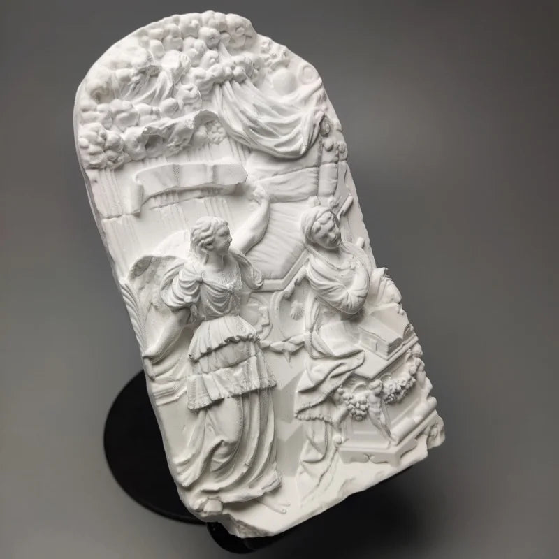 Nordic Retro Relief Art Ornaments Plaster Figure Desktop Decor Statue Modern Sculpture Decoration  Living Room Table Figurines