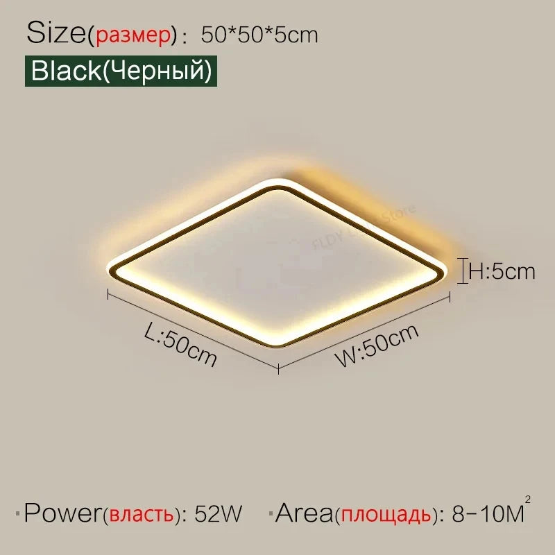 Ultrathin LED Ceiling Lamp Living Room Ceiling Light with Remote Control Modern Bedroom Dining Room Home Decor Lighting Fixture