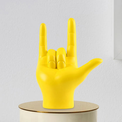 Love You Finger Geste Statue Figur Rock On Hand Skulptur Musik Geste Figur für Schlafzimmer Desktop Home Dekoration