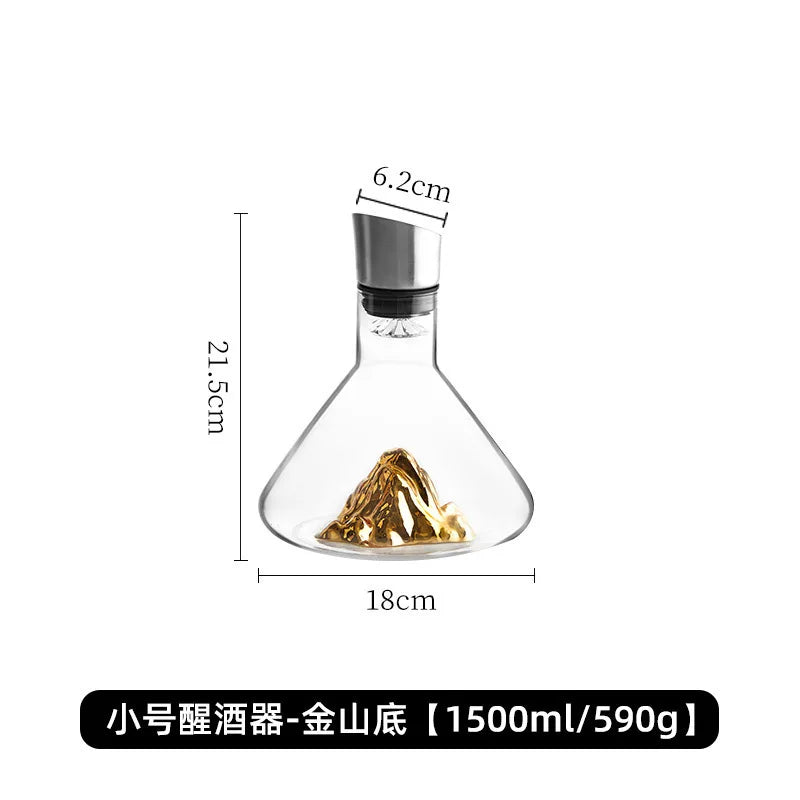 1500ML Iceberg Whisky Wine Decanter Handmade Lead-free Crystal Wine Pourer Carafe Thickened Wine Dispenser Pot Bar Accessories