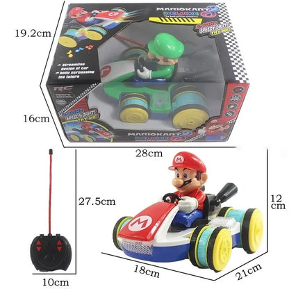 Super Mario Remote Control Car Marios Bros Super Bro Go-kart Gesture Induction Music Lighting Toys Anime Cartoon Figure Kid Gift