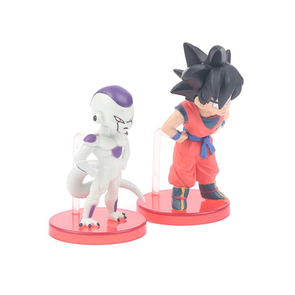 2pcs/set Anime Dragon Ball Figurines Son Goku Frieza Q Ver. Action Figures PVC Collectible Figure Toys Gift