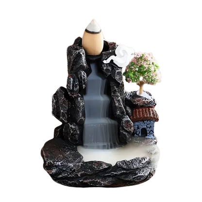 Backflow Incense Holder Waterfall Incense Burner Home Decor Aromatherapy Ornament Incense Cones with Backflow Incense Cones