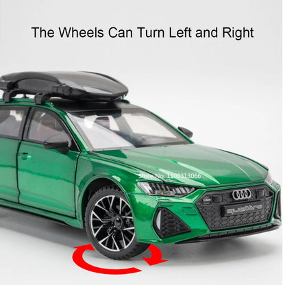 1/24 Scale RS6 Alloy Diecast Car Models Toy 6 Doors Opened Wheel with Pull Back Decoration Cars Kids  Boys Gifts Presents