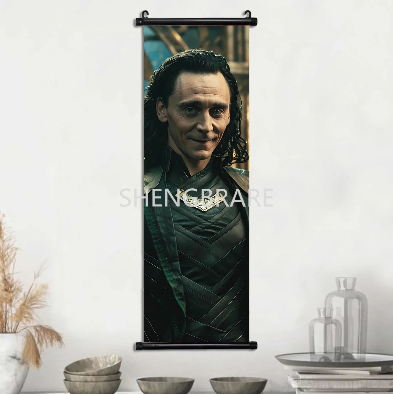 Marvel The Avengers Movie Loki Hanging Scroll Poster Artwork Home Decoration Decor Avengers Wallpaper Canvas Painting Print Gift