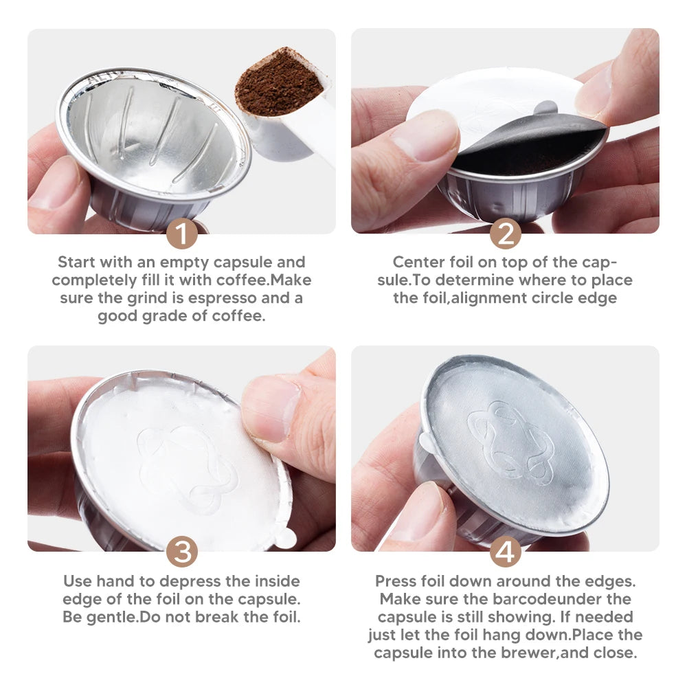 Aluminum Foils Lids For Nespresso Vertuo Next Vertuoline Original Capsule Pods Disposable Seals Stickers Coffee Accessories