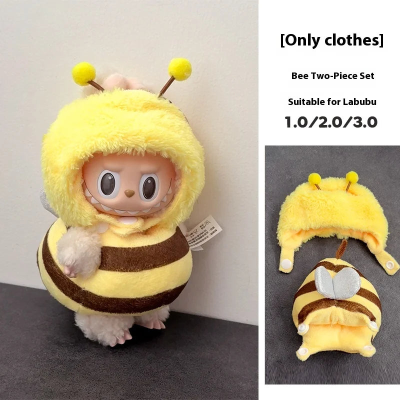 In Stock For 17 Cm V1/V2/V3 Ropa Lafufu Clothes Fried Shrimp Onesie Explosion Cute Animal Clothes Outfit Display Kawaii Gift
