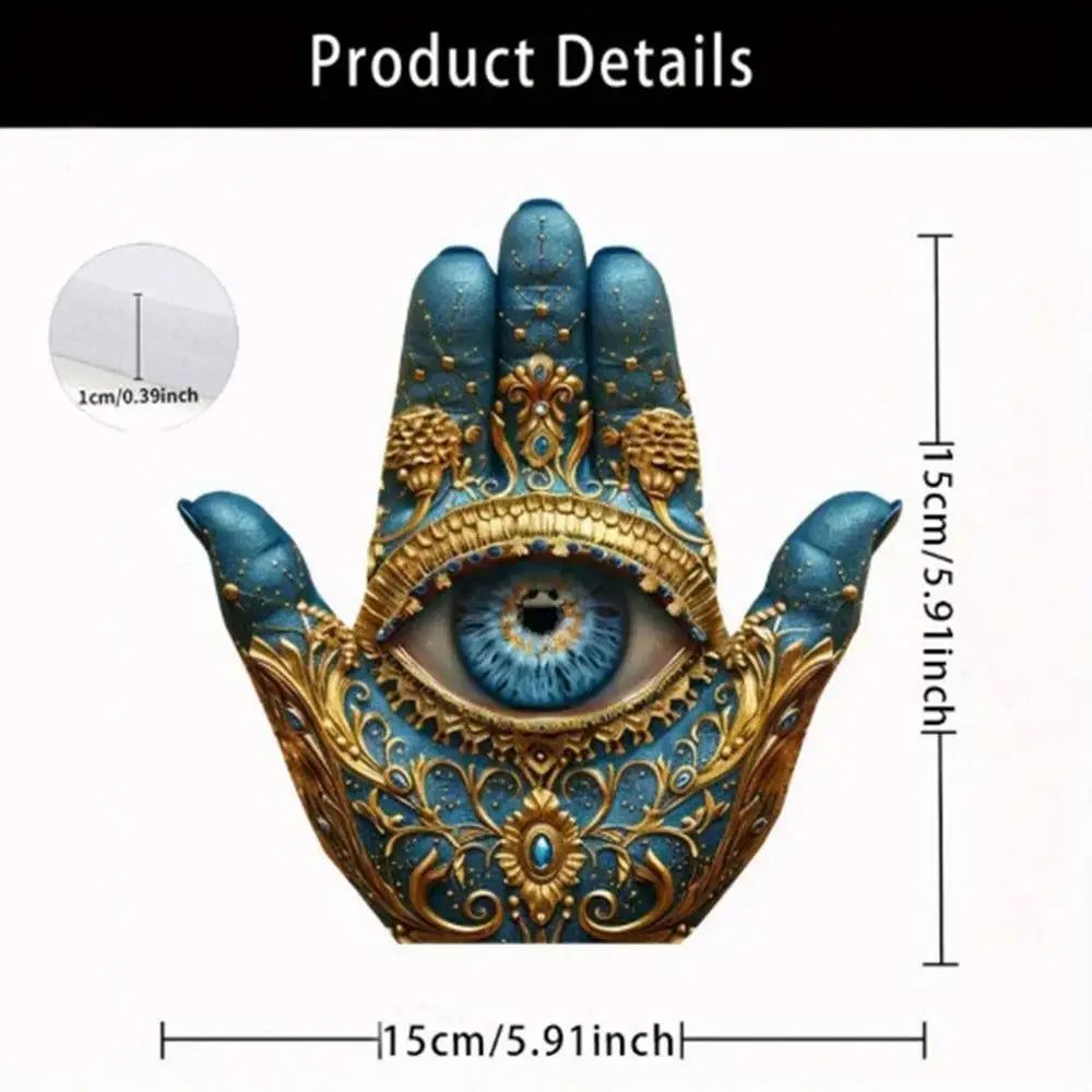 new Evil Eye Palm Sculpture Evil Eye Hands Decorative Sculpture Home Decor Statue Figurine Ornament for Bookshelf Desk Mantel