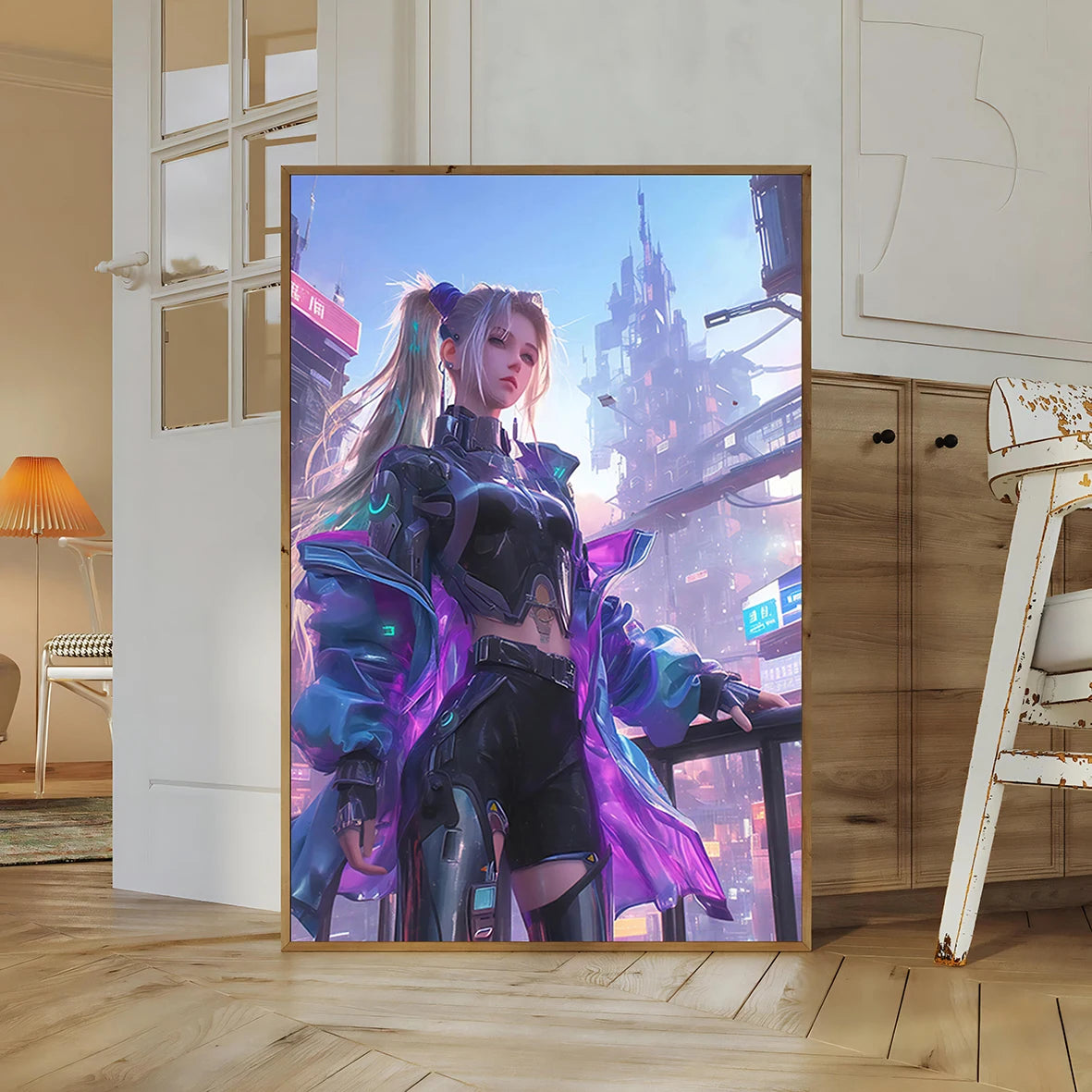Cyberpunk Self-adhesive Poster Anime Movie Wallpaper Figures Wall Art Bedroom HD Decor Gift Home Decoration Painting Pictures