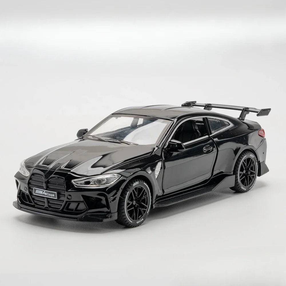 1/32 Scale M4 Alloy Car Models Metal Diecast Toys Vehicle with Simulation Sound and Light Sport Car Toys for Kids Birthday Gifts