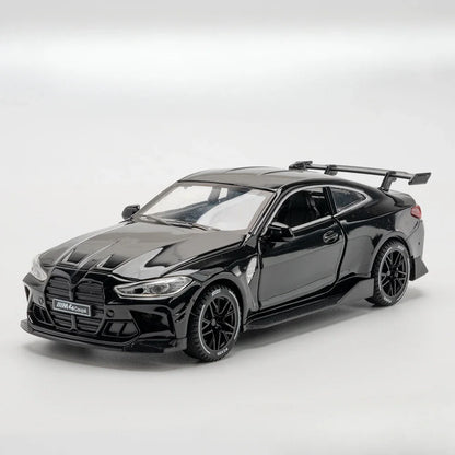 1/32 Scale M4 Alloy Car Models Metal Diecast Toys Vehicle with Simulation Sound and Light Sport Car Toys for Kids Birthday Gifts