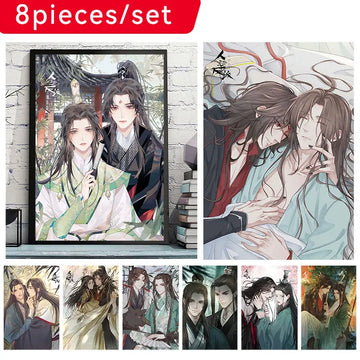 Hot Anime Posters For Wall Scumbag System Cartoon Pictures Decorative Paintings For Living Room White Waterproof Wall Stickers