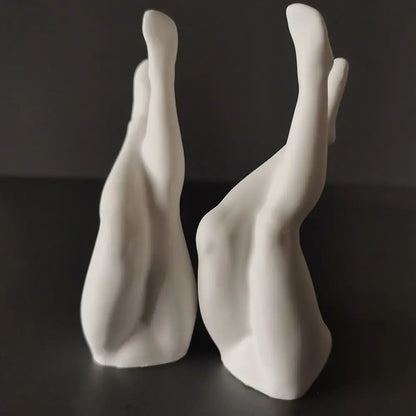 2PCS Human Body Leg Sculpture Decoration Aromatherapy Plaster Desktop Art Aesthetic Nordic Interesting Creative Room Ornament