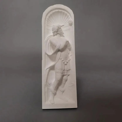 Saintly Plaster Relief Wall Art Nordic Sculpture Shelf Display Desktop Art Bookcase Ornaments Photography Prop Artistic Diorama