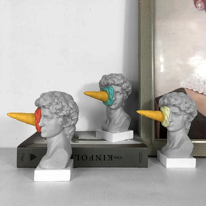 Modern Nordic Figure Ornament Ice Cream David Resin Figurine Home Decor Sculpture Office Bookshelf Desktop Art Decoration