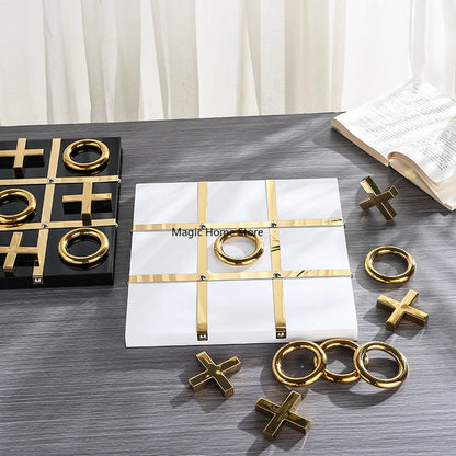 Modern Tic Tac Toe for Coffee Table Decor Decorative Tic Tac Toe X/O Board Nordic Modern Home Living Room Office Decoration