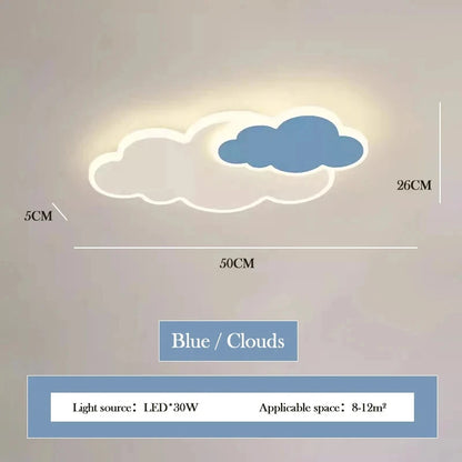 Children's Room Ceiling Light Modern Girl's Room Bedroom Study Ceiling Lamp Originality Cloud Shape Designer Decor Light Fixture